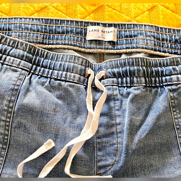 Lane Bryant midrise denim jogger jeans sz 24 light washed - Picture 7 of 12